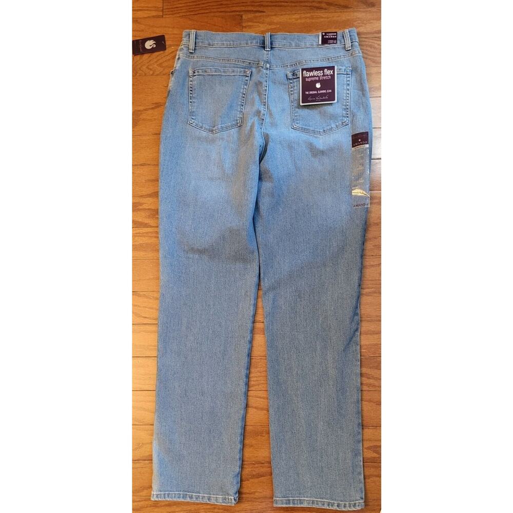 Gloria Vanderbilt Amanda Jeans Lt Wash Size 14 Stretch Classic Fit/Tapered Leg - Picture 13 of 13